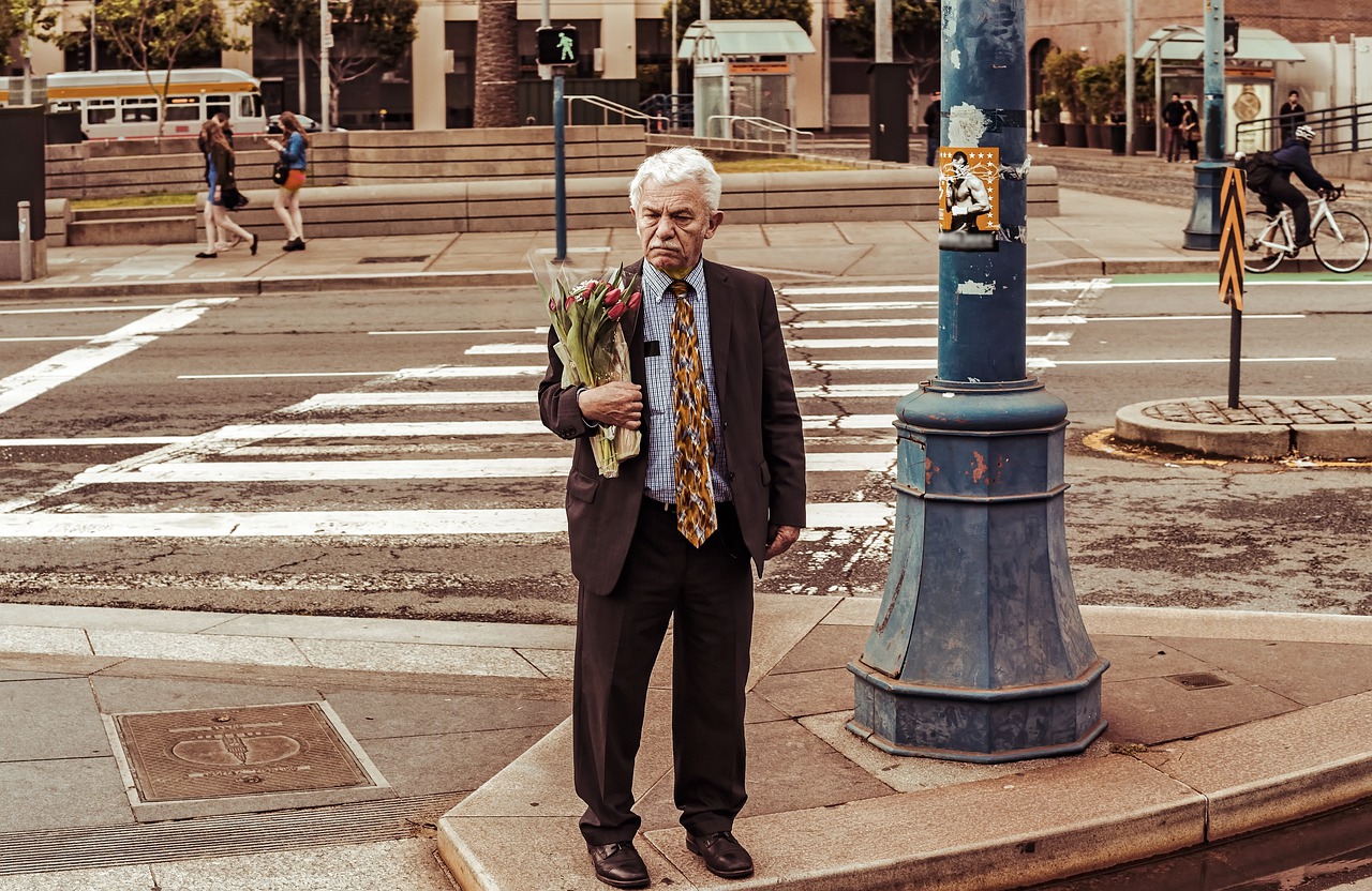 Man Bouquet Flowers Person Elderly - Candid_Shots / Pixabay