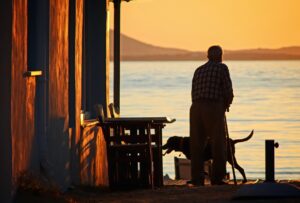Man Dog Sunset Sea Silhouette  - Tho-Ge / Pixabay