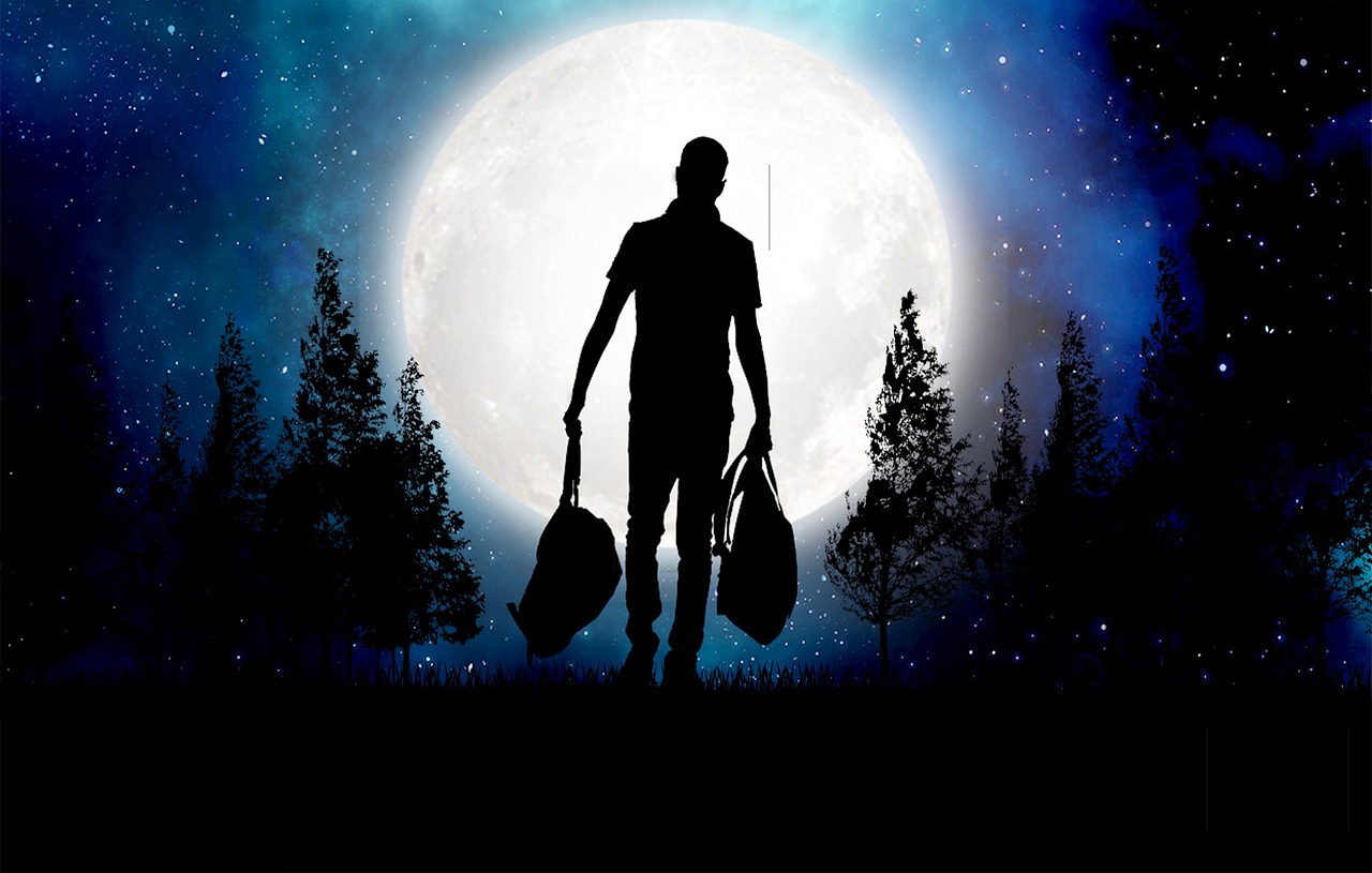 Man Galaxy Silhouette Moon - Jethro_SD / Pixabay