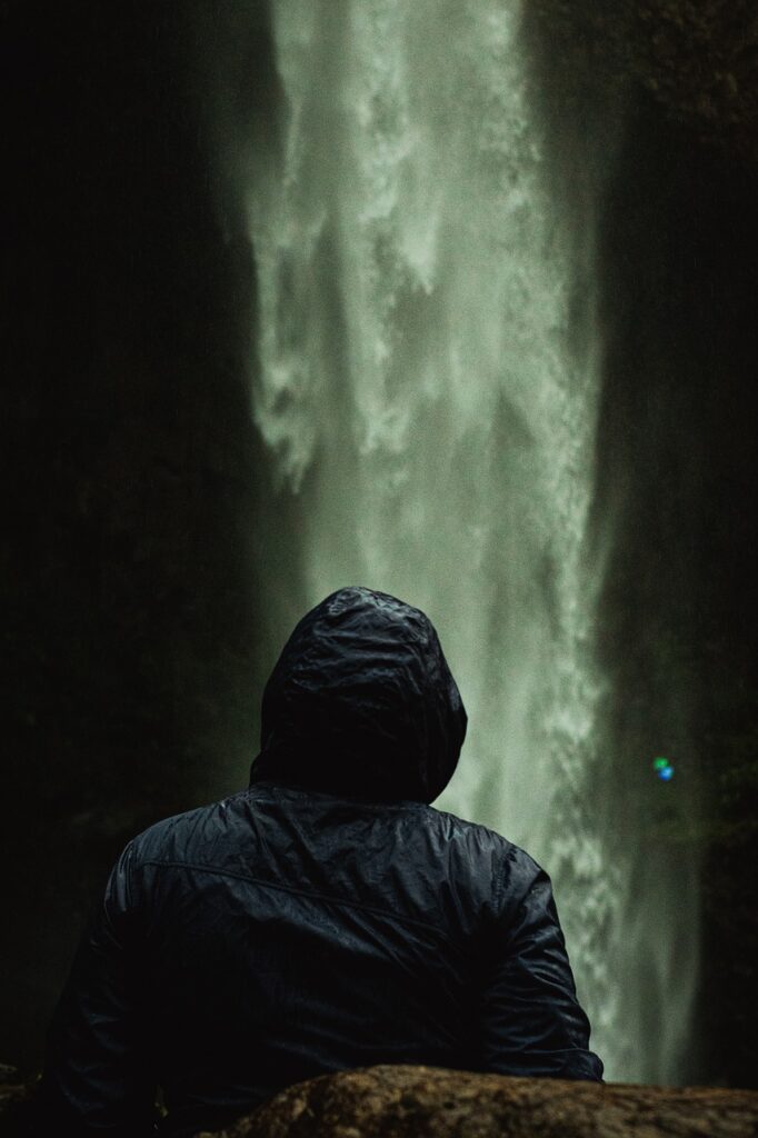 Man Hoodie Waterfall Jacket Sad  - Christ_S_Zambrano / Pixabay