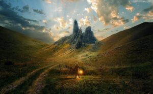 Man Mountains Fantasy Lamp Light  - darksouls1 / Pixabay