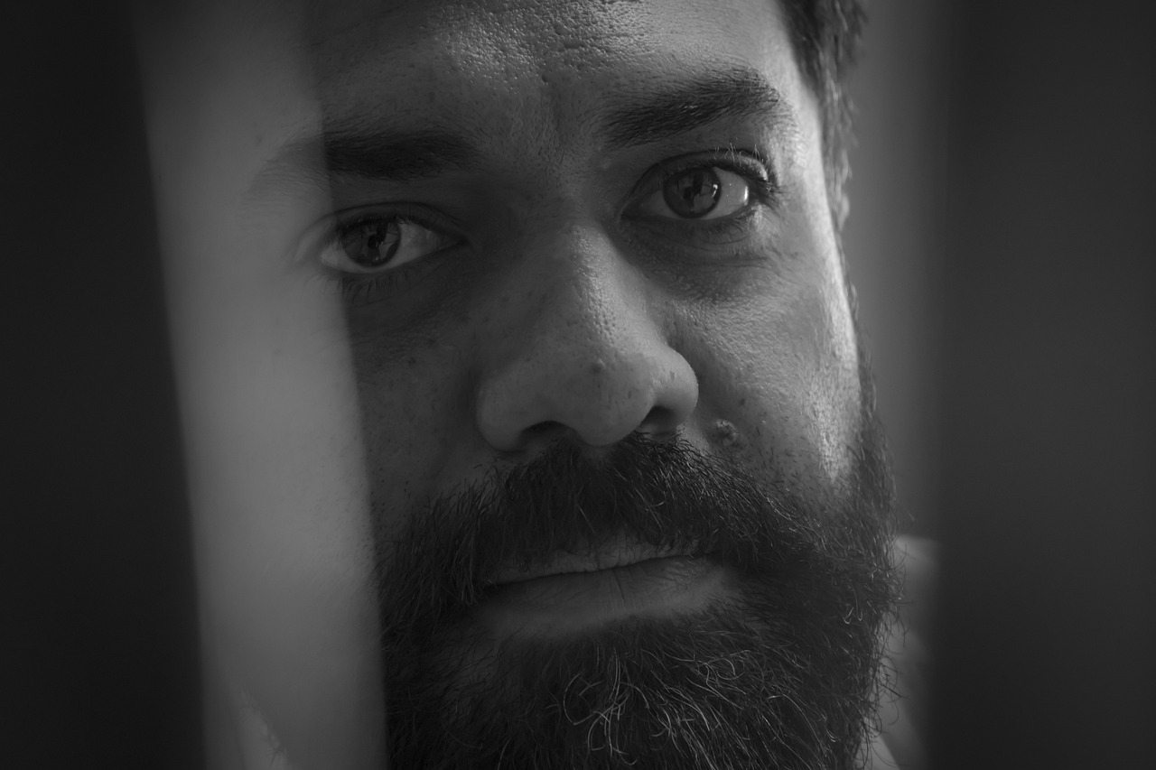 Man Portrait Beard Black And White  - Javad_esmaeili / Pixabay