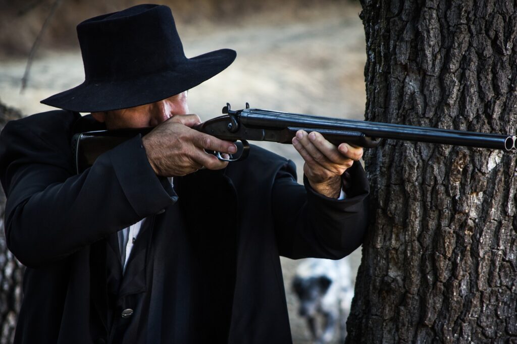 Man Rifle Cowboy Hat Gun Western  - tegawi / Pixabay