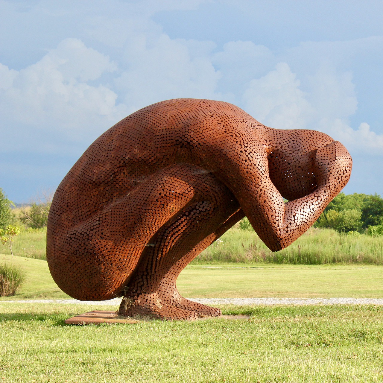 Man Sculpture Prostrate Bent  - rebeccaperson / Pixabay