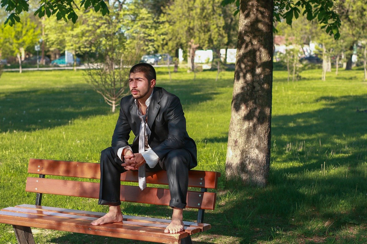 Man Suit Bench Park Tie Portrait  - BLACK17BG / Pixabay