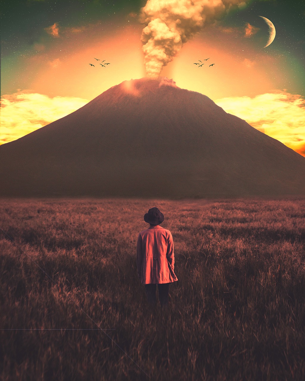 Man Volcanic Eruption  - mdsarfraz / Pixabay