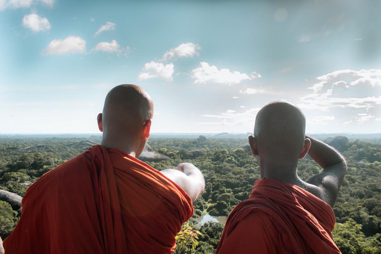 Monks Distance Men Male Boys  - kalyanayahaluwo / Pixabay
