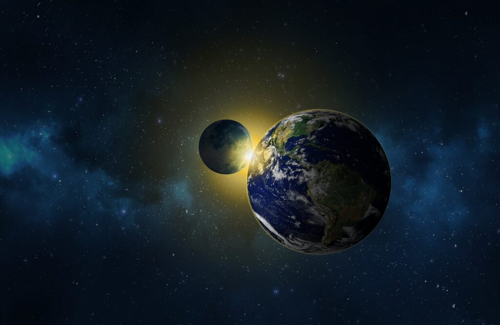 Moon Earth Eclipse Sun Sun Light  - ParallelVision / Pixabay