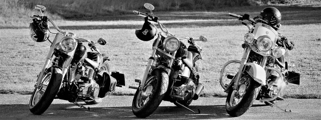 Motorcycles Parking Three Helmets  - Mylene2401 / Pixabay