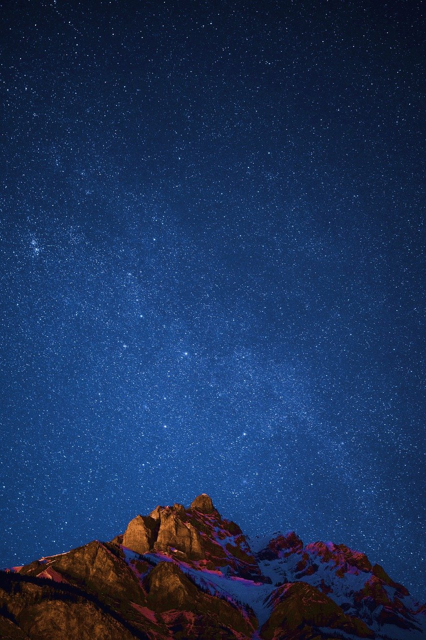 Night Sky Stars Mountains Starry  - theanandthakur / Pixabay