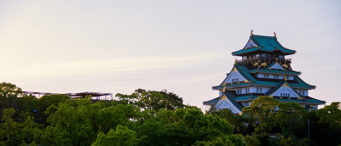 white and gray pagoda temple surrounded by trees during daytime
