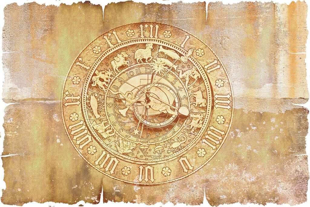 Parchment Paper Astronomical Clock  - geralt / Pixabay