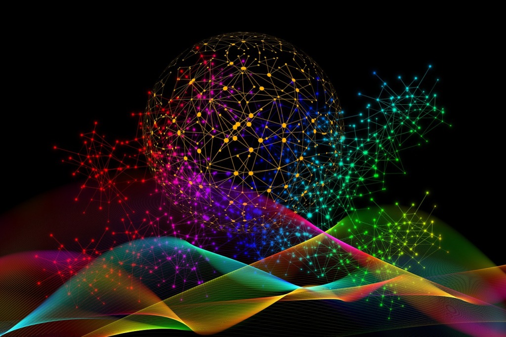 Particles Waves Line Multicoloured  - geralt / Pixabay