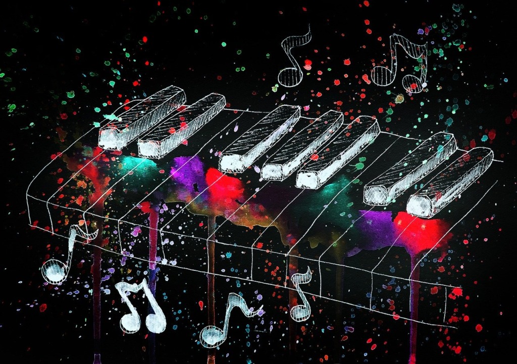 Piano Music Watercolor The Keys  - Victoria_Borodinova / Pixabay