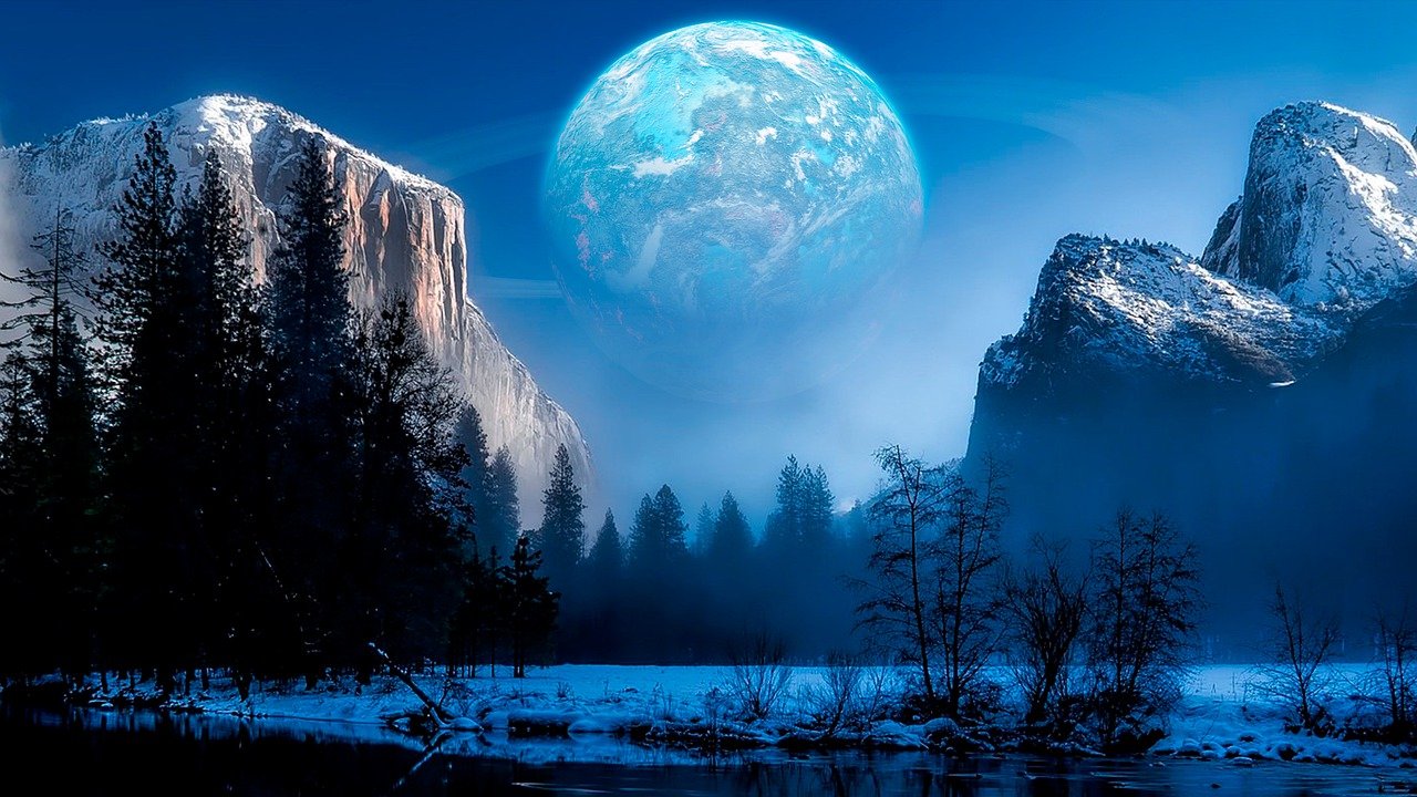 Planet Mountains Snow Trees  - ebenezer42 / Pixabay