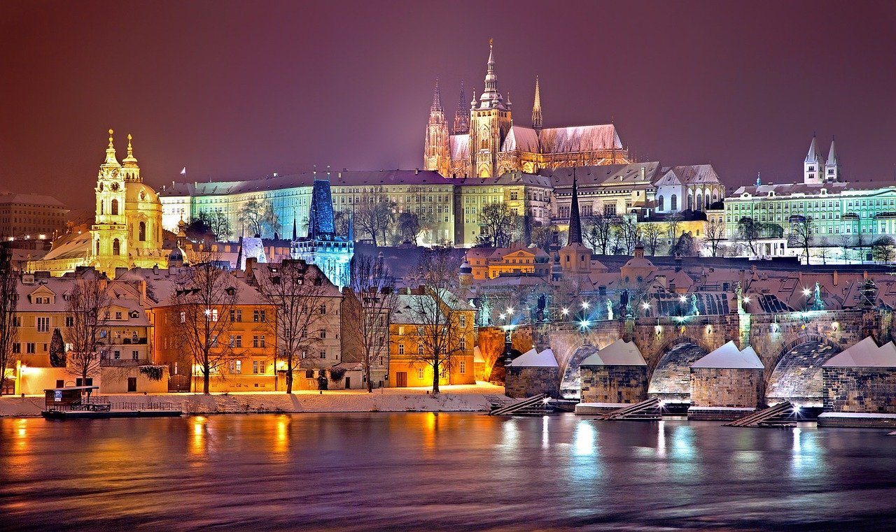prague praha winter night 3010407