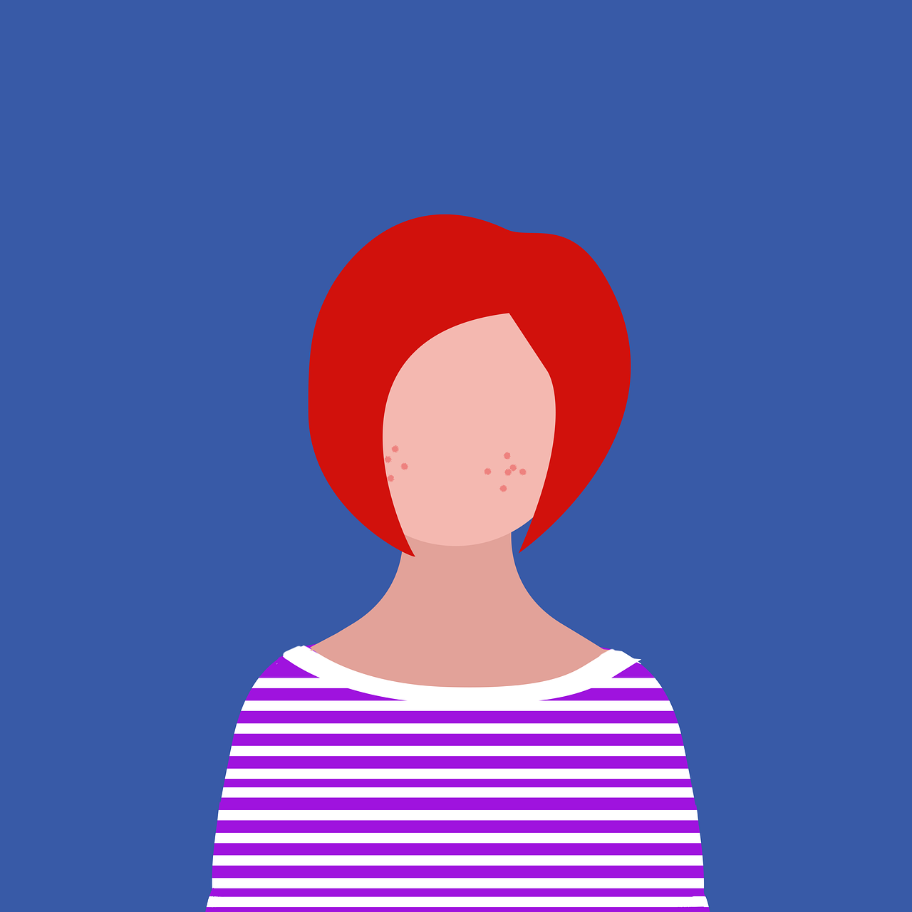 Redhead Woman Freckles Clip Art - Aurel_Cham / Pixabay