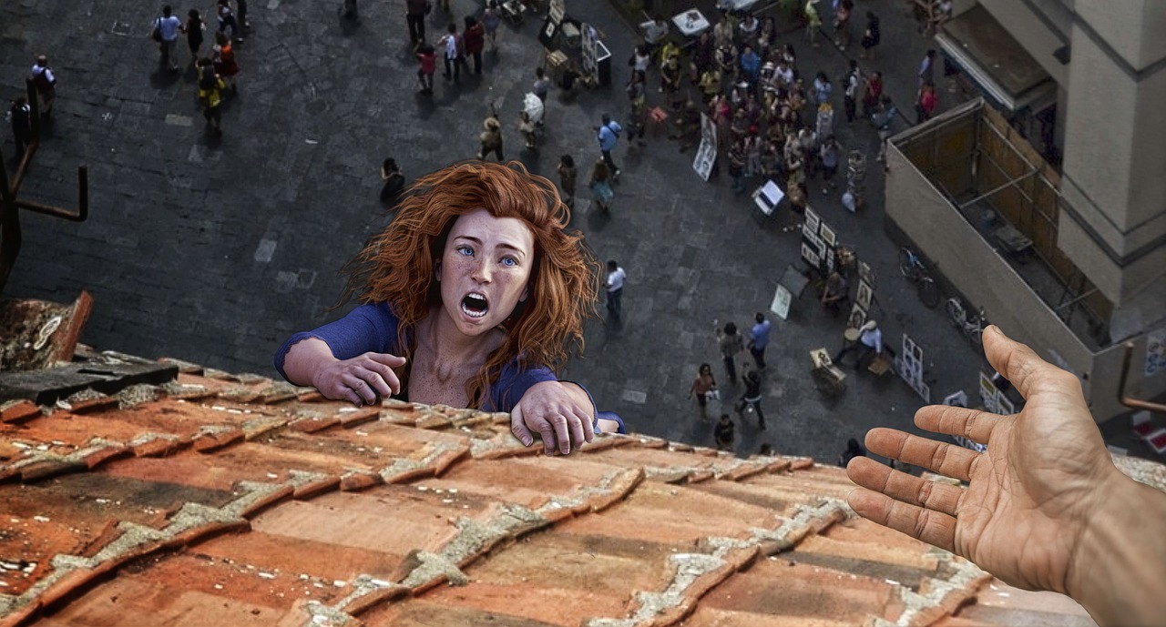 Roof Woman Rescue Help  - Dieterich01 / Pixabay