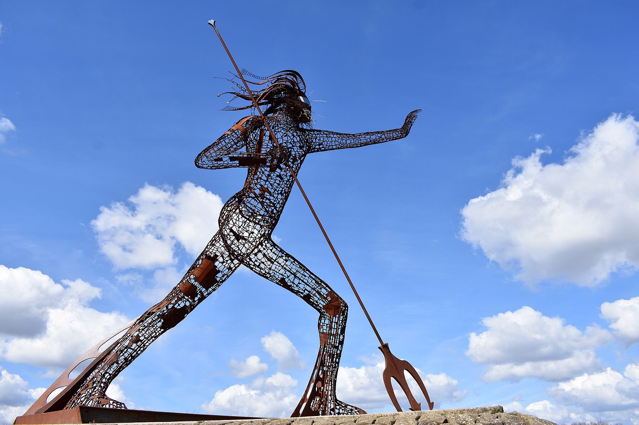 Sculpture Steel Neptune Art Piece  - artellliii72 / Pixabay