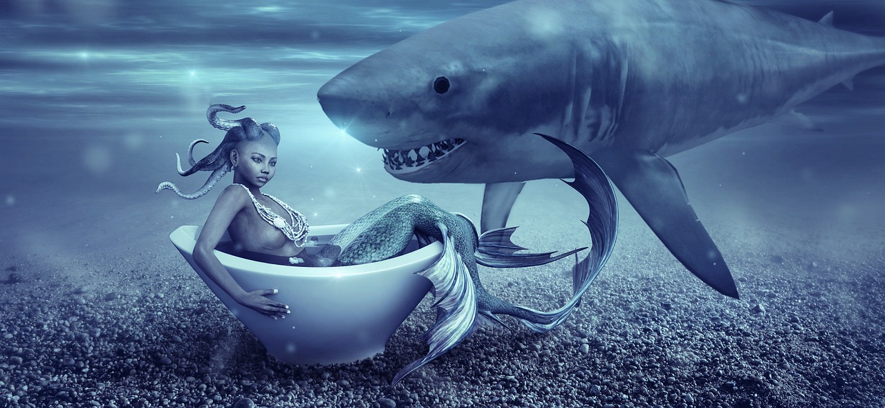 Shark Fish Mermaid To Bathe Tub - KELLEPICS / Pixabay