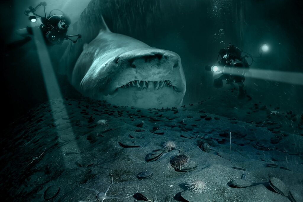 Shark Sea Divers Submarine Ocean  - JanetRDominguez / Pixabay