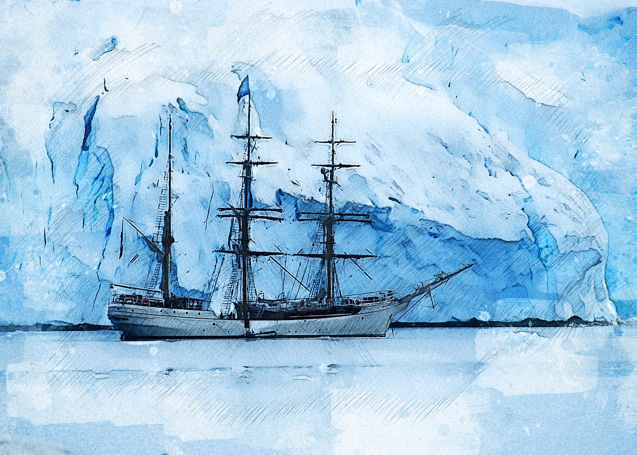 Ship Glacier Iceberg Antarctic Ice - ArtTower / Pixabay