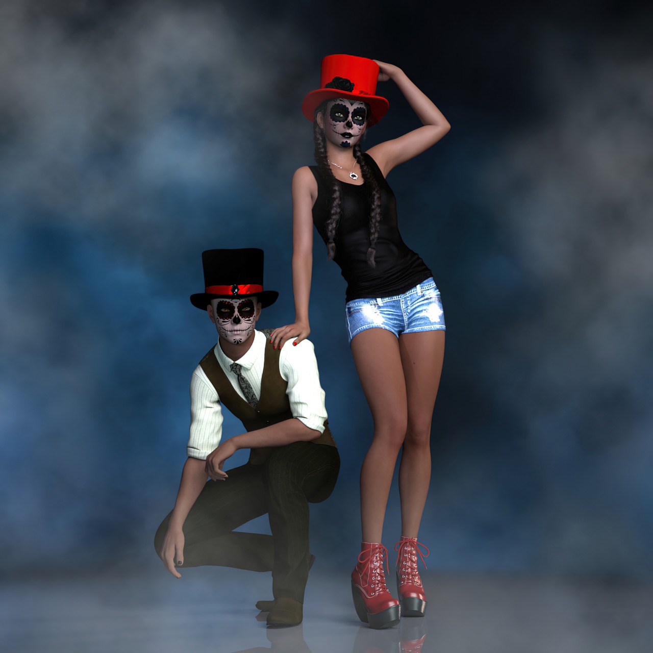 Skeletons Skull Day Of The Dead - kalhh / Pixabay