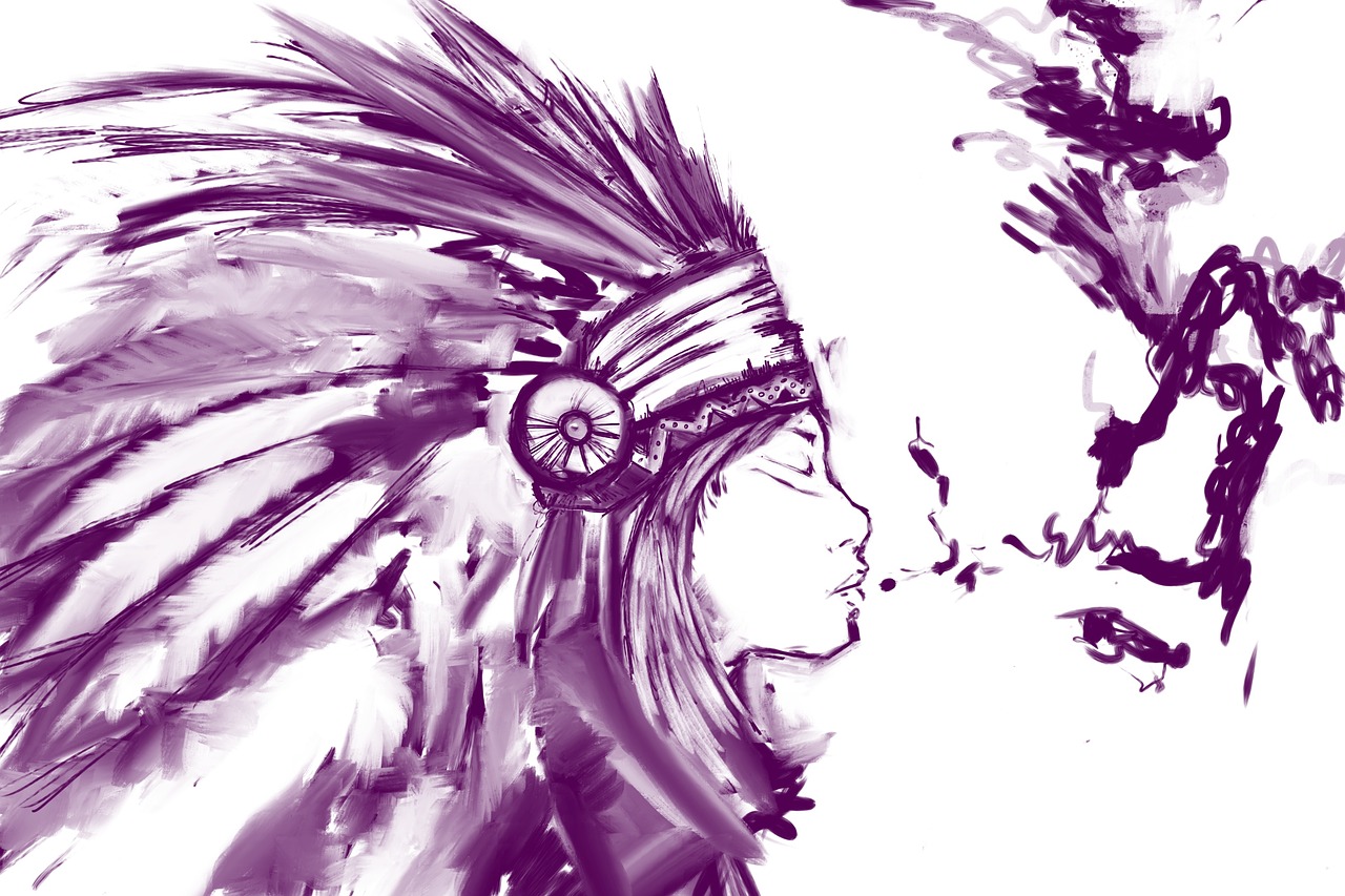 sketch girl native american indian 2166398