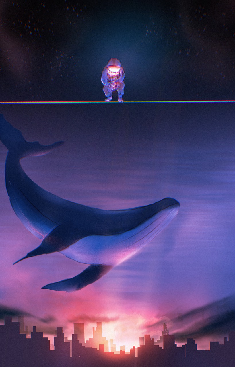 Space Astronaut Whale Underwater  - Amritverse / Pixabay