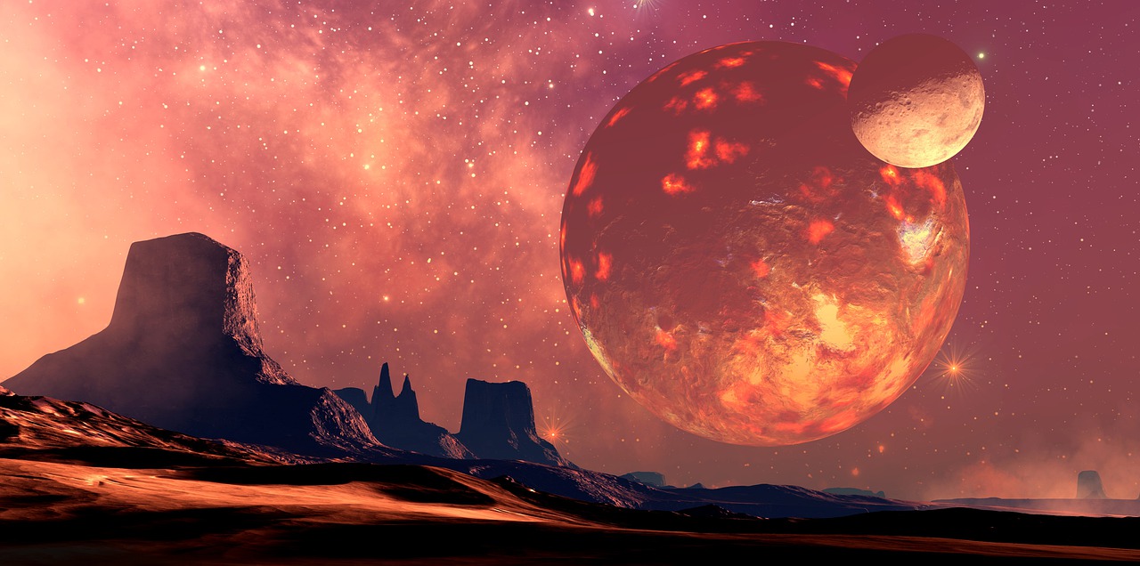 Space Planet Moon Starry Sky - interozitor / Pixabay