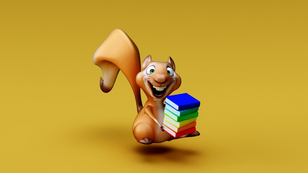 Squirrel Book D Cartoon Student  - julientromeur / Pixabay