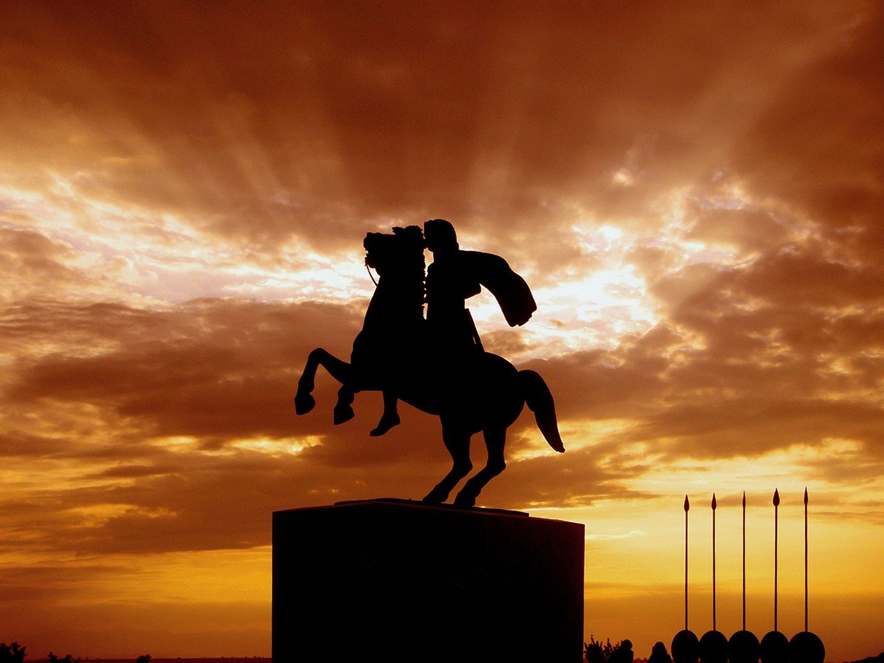 statue sunset sky silhouette 4881132