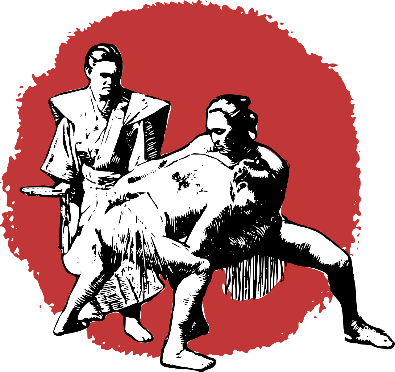 Sumo Wrestling Sumo Japan Wrestle  - OpenClipart-Vectors / Pixabay