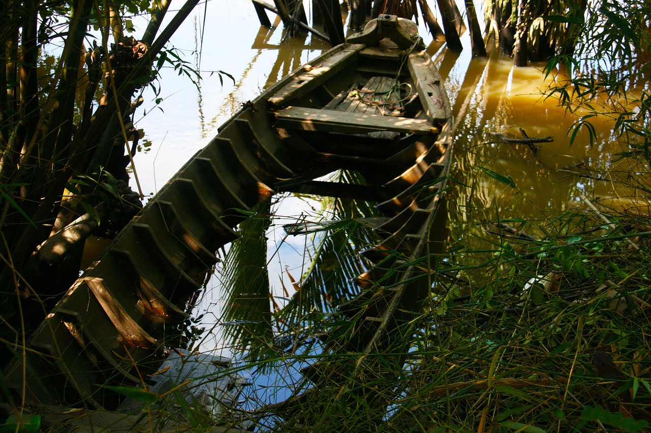 Sunken Boat Jungle Abandoned Boat  - terimakasih0 / Pixabay