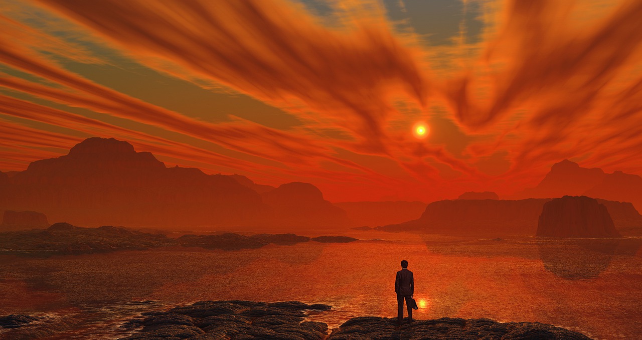 Sunset Clouds Beach Human Water  - interozitor / Pixabay