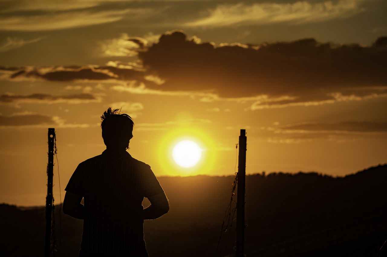 Sunset Man Silhouette - aaronschneider95 / Pixabay