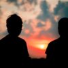 Sunset Men Friends Silhouette  - kushal_sarkar / Pixabay