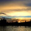 Sunset Ship River Silhouette  - wasi1370 / Pixabay