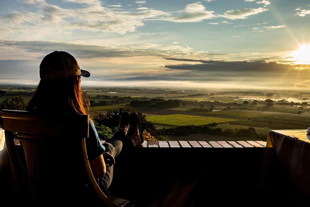 Sunset Woman Field Terrace Sun  - JosephMarin / Pixabay