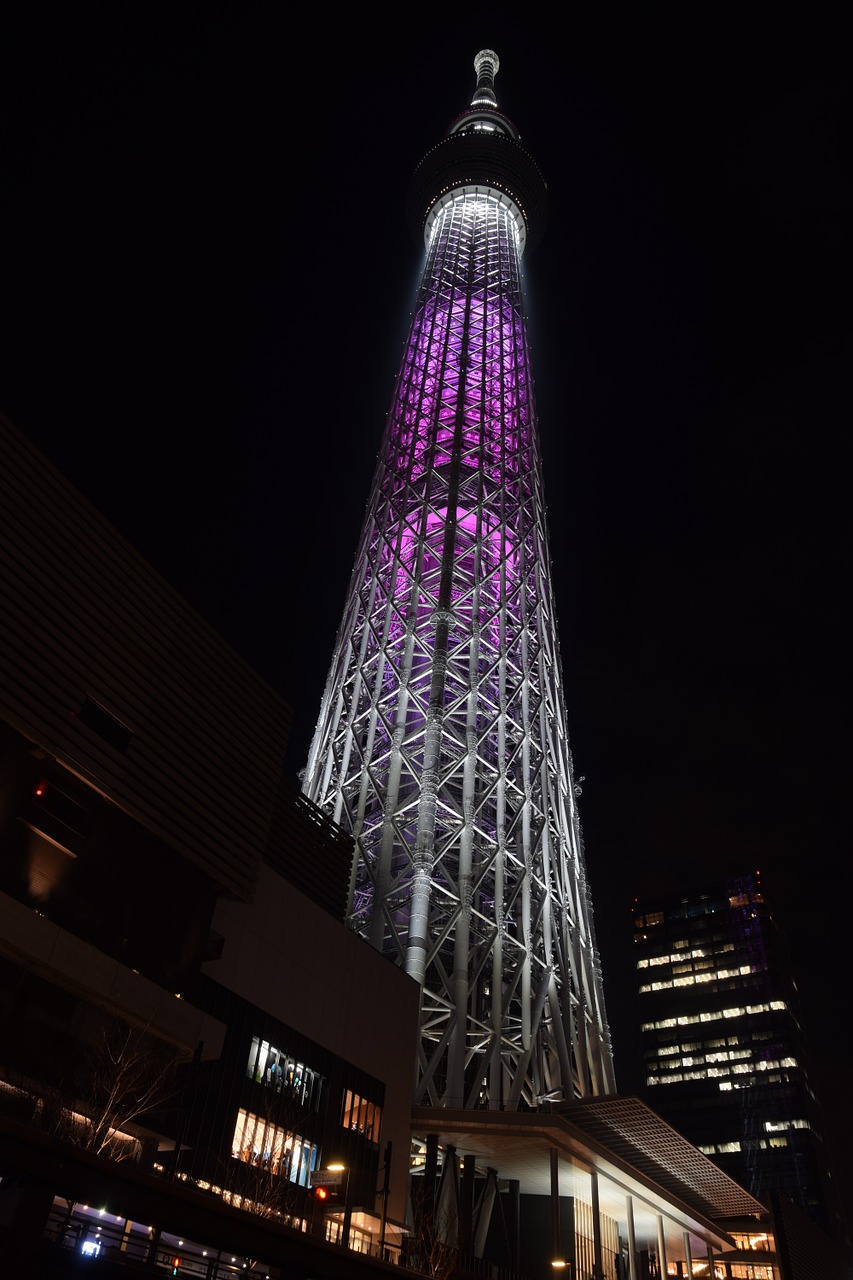 Tokyo Skytree Landmark Japan Night  - LittleMouse / Pixabay