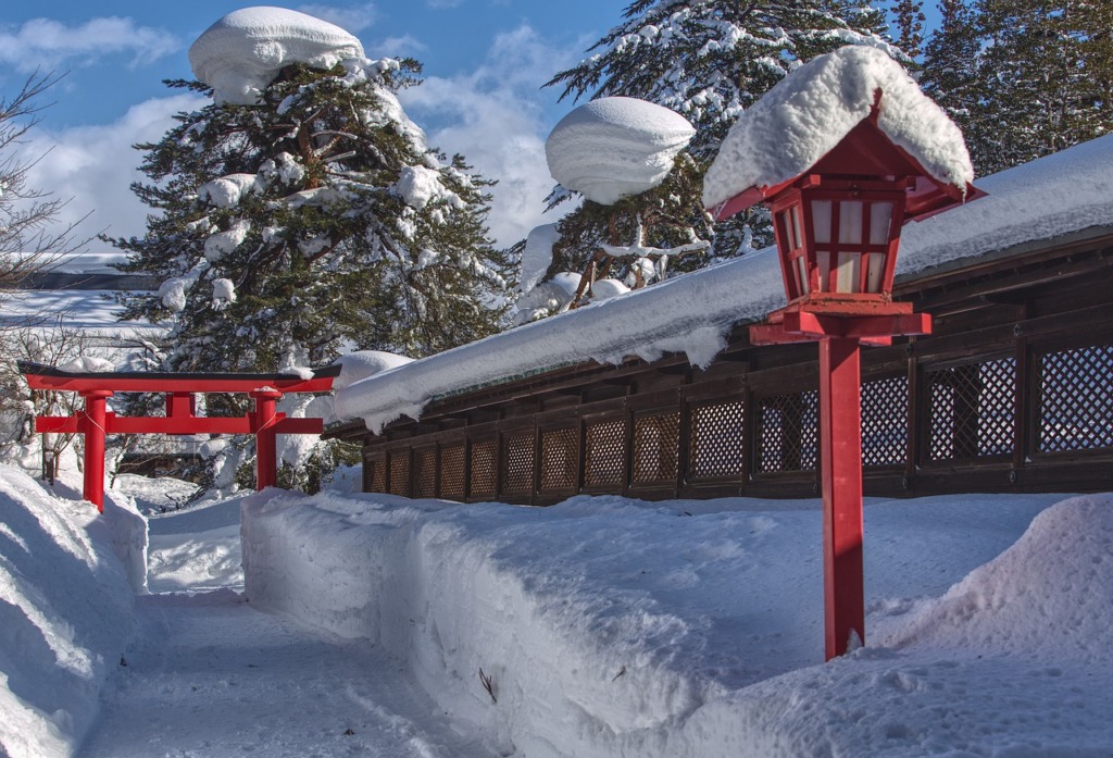 Torii Shrine Winter Japan Snow  - dep377 / Pixabay