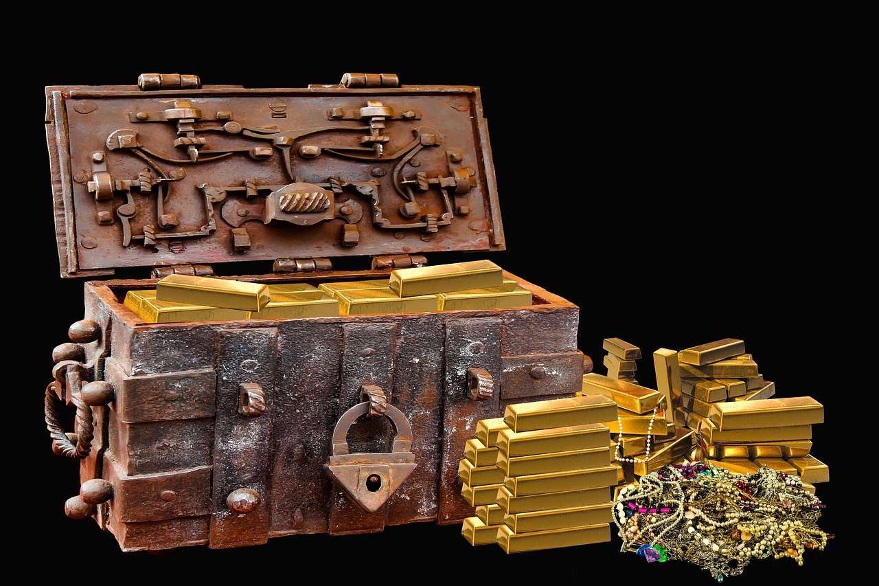 Treasure Chest Bullion Gems Gold  - blende12 / Pixabay