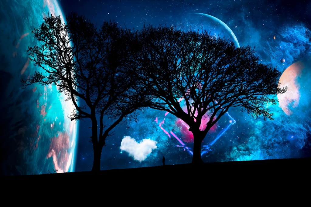 Trees Surreal Universe Silhouette  - PatoLenin / Pixabay