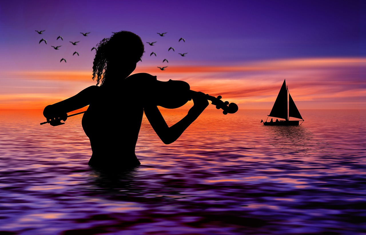 Violin Sea Boat Musician  - geralt / Pixabay