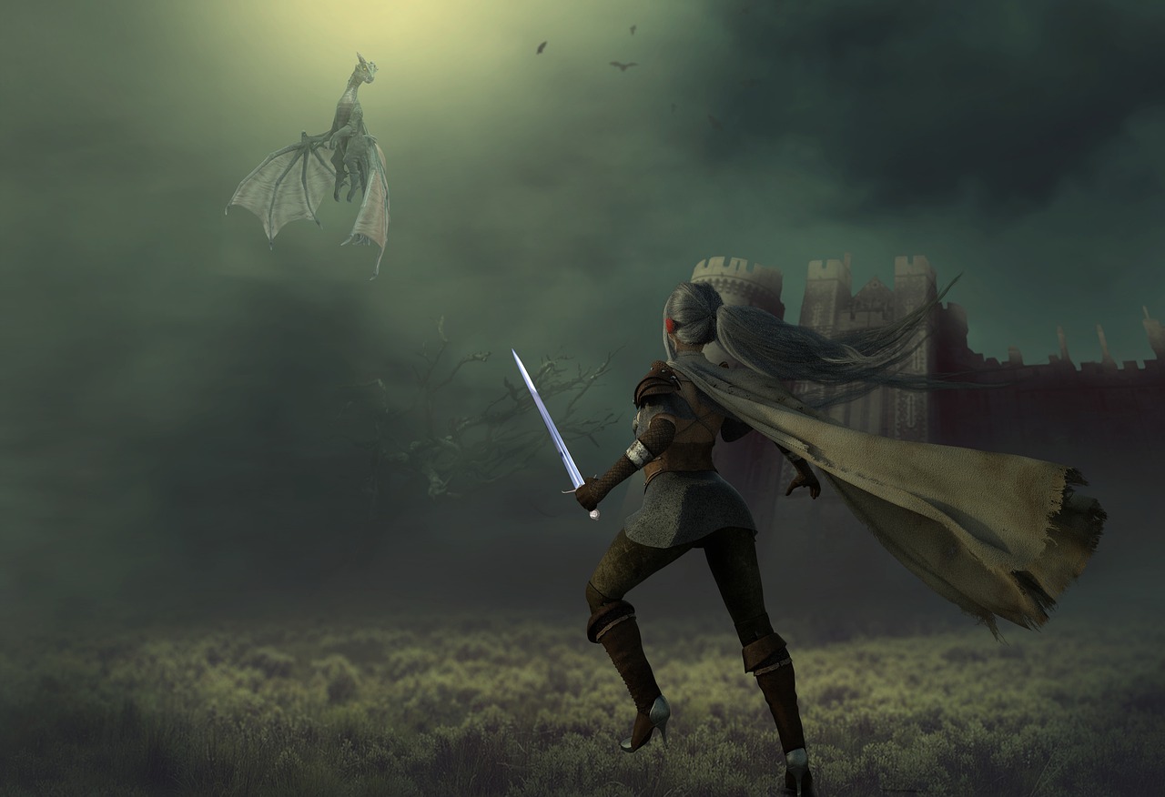 Warrior Dragon Castle Foggy - jcoope12 / Pixabay