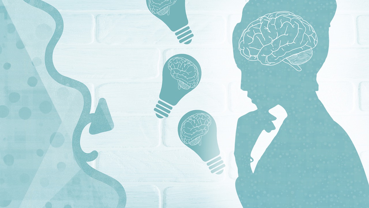 Woman Brain Light Bulb Lady Cyan  - chenspec / Pixabay