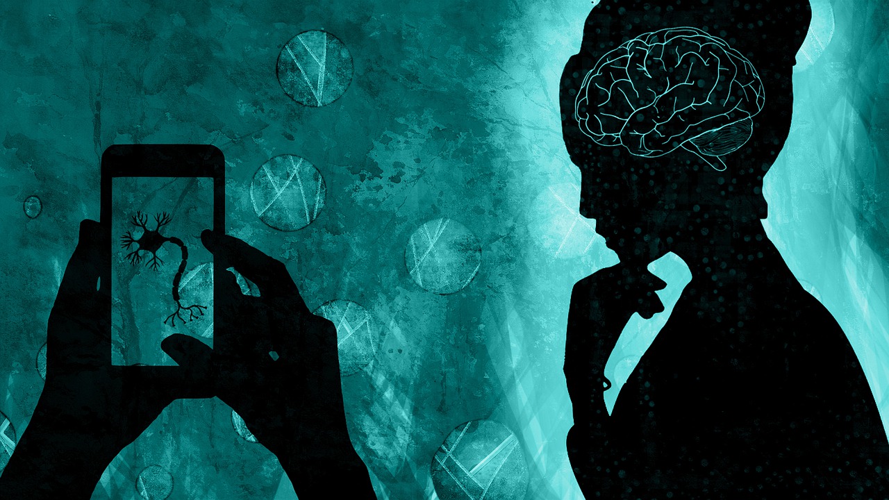 Woman Brain Phone Screen Hands - chenspec / Pixabay