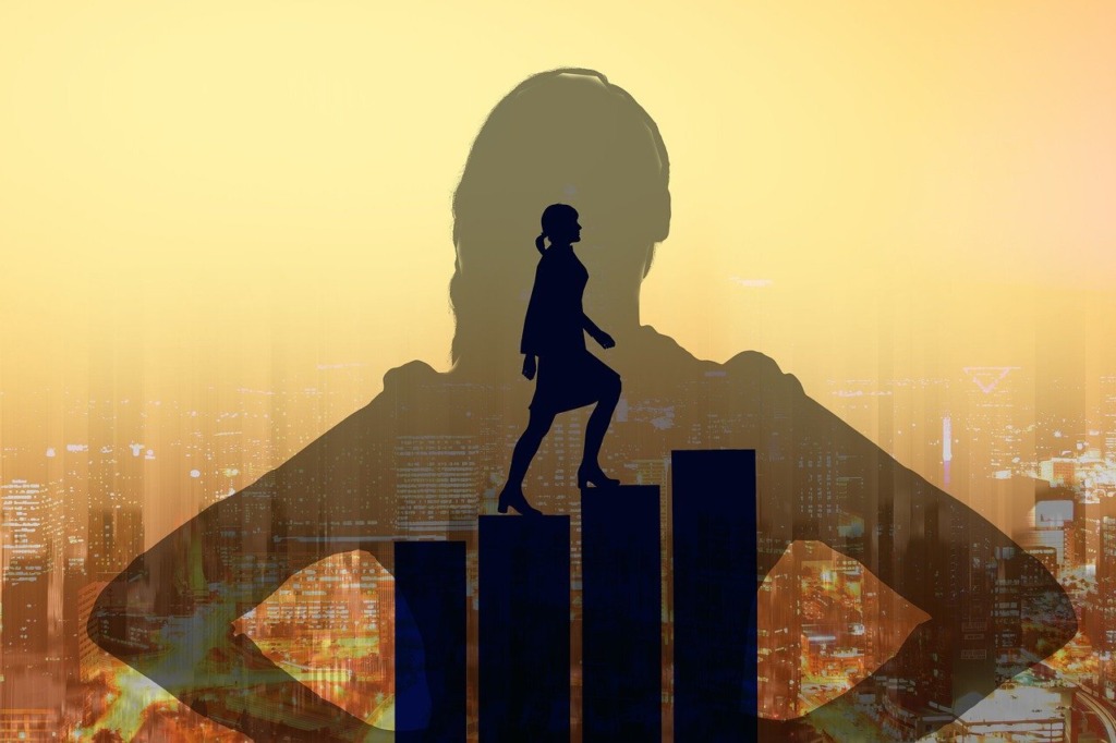 Woman Stairs Career Business Woman  - geralt / Pixabay